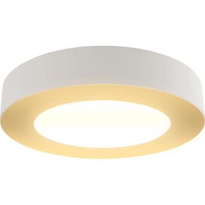 12,95 € Envio grátis | Luz de teto interna 24W 3000K Luz quente. Ø 24 cm. Luz desligada Alumínio e policarbonato. Cor branco