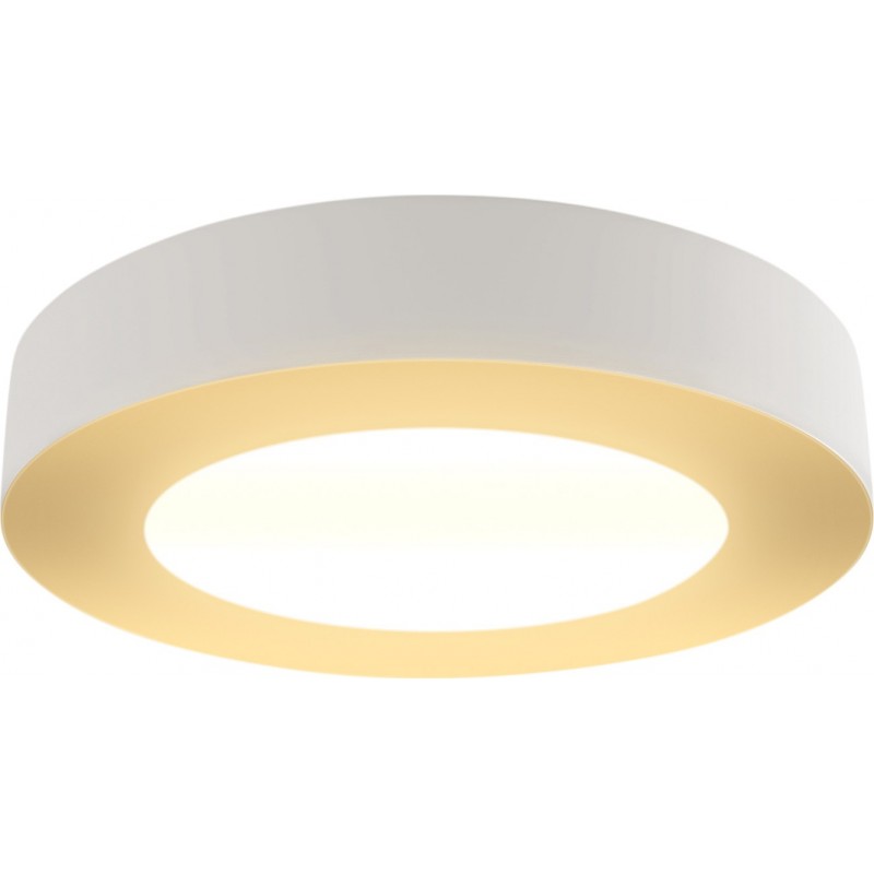 12,95 € Free Shipping | Indoor ceiling light 24W 3000K Warm light. Ø 24 cm. LED-downlight Aluminum and polycarbonate. White Color