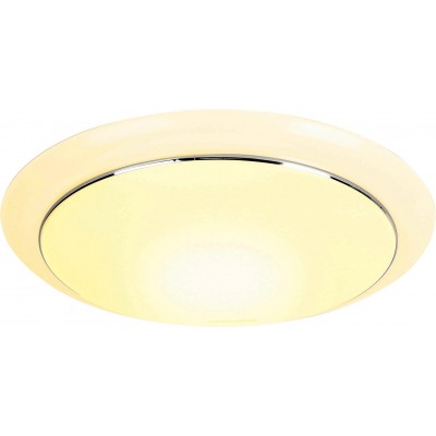 18,95 € Free Shipping | Indoor ceiling light 20W 3000K Warm light. Round Shape Ø 34 cm. LED ceiling lamp. diamond design Metal casting and Polycarbonate. White Color