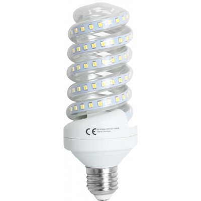 5 units box LED light bulb 20W E27 Ø 6 cm. LED spiral