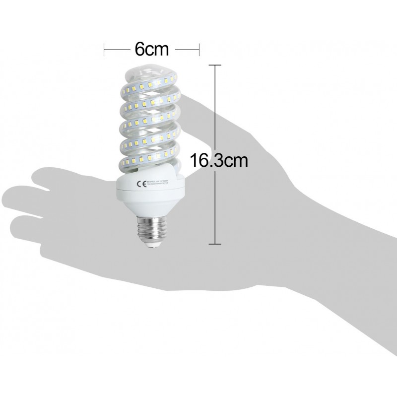 27,95 € Free Shipping | 5 units box LED light bulb 20W E27 Ø 6 cm. LED spiral
