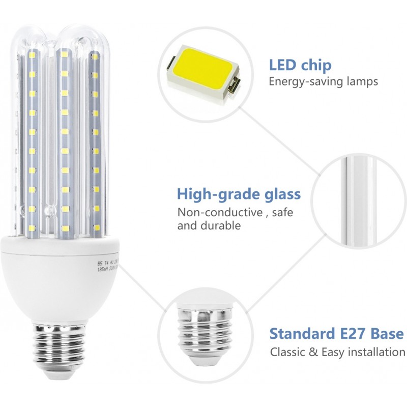 29,95 € Free Shipping | 5 units box LED light bulb 23W E27 17 cm