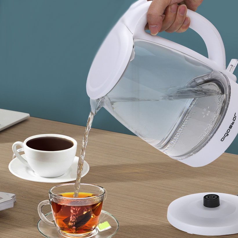 19,95 € Free Shipping | Kitchen appliance Aigostar 2200W 24×22 cm. Electric kettle Pmma and glass. White Color