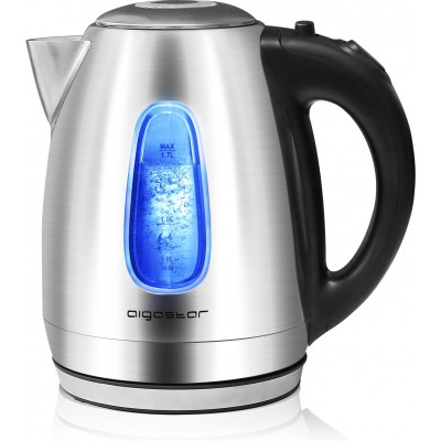 26,95 € Free Shipping | Kitchen appliance Aigostar 2200W 23×22 cm. Electric kettle Stainless steel. Silver Color