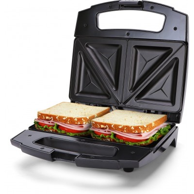17,95 € Kostenloser Versand | Küchengerät Aigostar 800W 23×22 cm. Sandwich-Maker Schwarz Farbe