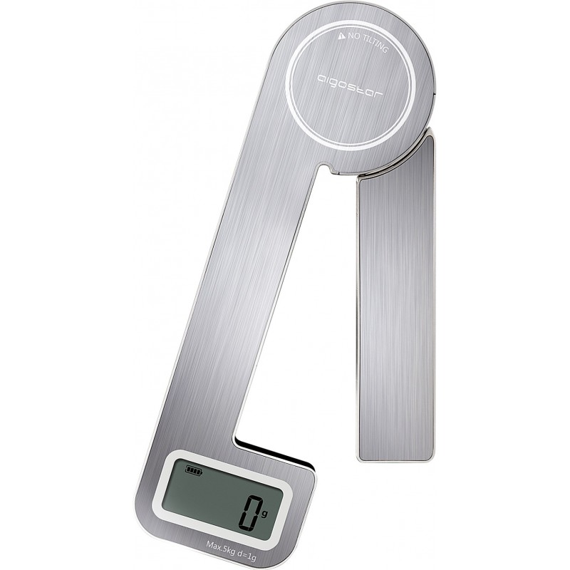 13,95 € Free Shipping | Kitchen appliance Aigostar 22×7 cm. Folding kitchen scale Abs and stainless steel. Gray Color