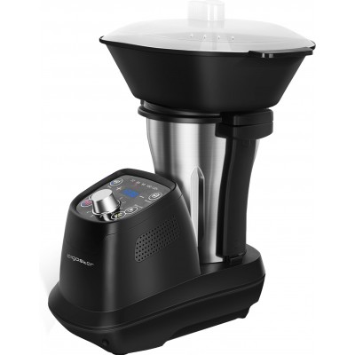 122,95 € Envio grátis | Eletrodoméstico de cozinha Aigostar 1200W 30×30 cm. Robô de cozinha multifuncional PMMA. Cor preto