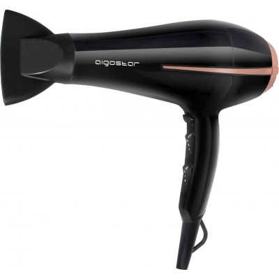 29,95 € Free Shipping | Personal care Aigostar 2400W 28×26 cm. Professional ionic dryer with AC motor Polycarbonate. Black Color