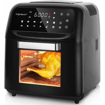 Eletrodoméstico de cozinha Aigostar 1700W 36×32 cm. Forno de ar multifuncional Alumínio. Cor preto
