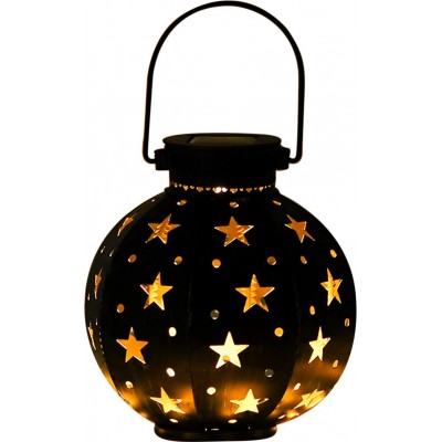 9,95 € Envío gratis | Lámpara de exterior Aigostar 0.3W 3000K Luz cálida. 18×16 cm. Lámpara solar LED Metal y policarbonato. Color negro