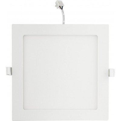 Éclairage encastré Aigostar 12W 3000K Lumière chaude. 17×17 cm. lumière vers le bas Aluminium et polycarbonate. Couleur blanc