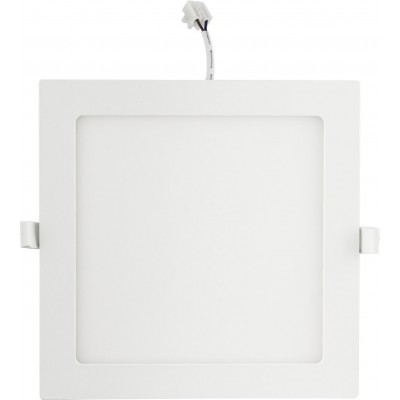5,95 € Free Shipping | Recessed lighting Aigostar 12W 3000K Warm light. Square Shape 17×17 cm. down light Aluminum and Polycarbonate. White Color