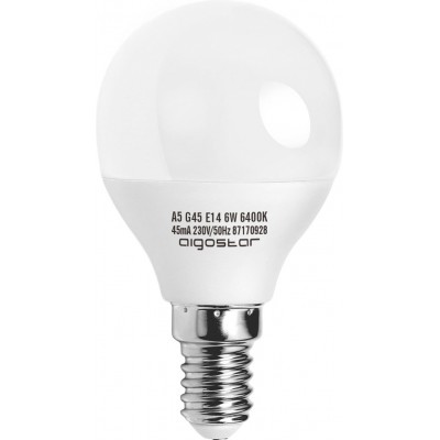 Boîte de 5 unités Ampoule LED Aigostar 5W E14 LED Ø 4 cm. Couleur blanc