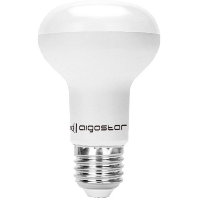 Коробка из 5 единиц Светодиодная лампа Aigostar 9W E27 LED R63 Ø 6 cm. Алюминий и Пластик. Белый Цвет