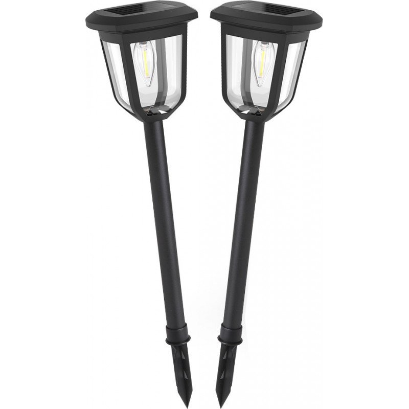 12,95 € Spedizione Gratuita | Faro luminoso Aigostar 0.3W 3000K Luce calda. 55×13 cm. Lampada solare a LED Pmma e policarbonato. Colore nero