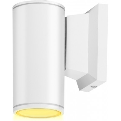 9,95 € Envío gratis | Aplique de pared exterior Aigostar Forma Cilíndrica 12×10 cm. Lámpara de pared Aluminio. Color blanco
