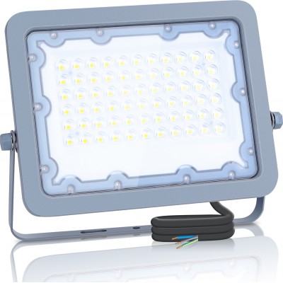 12,95 € Envio grátis | Holofote externo Aigostar 50W 4000K Luz neutra. 21×16 cm. Holofotes led à prova d'água Alumínio. Cor cinza