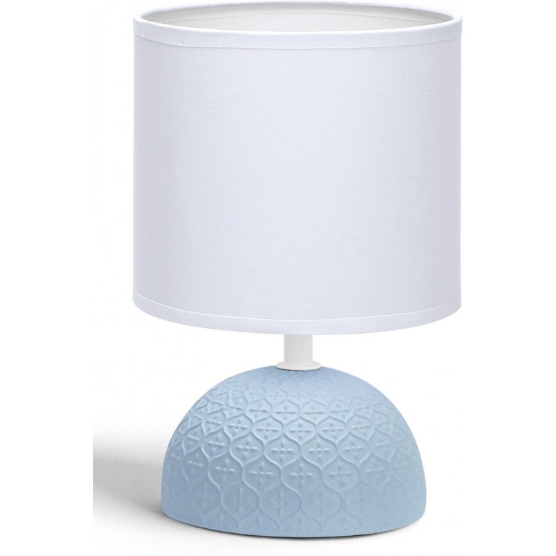 10,95 € Envoi gratuit | Lampe de table Aigostar 40W 24×14 cm. Conception de papillons. abat-jour en tissu Céramique. Couleur blanc et noir