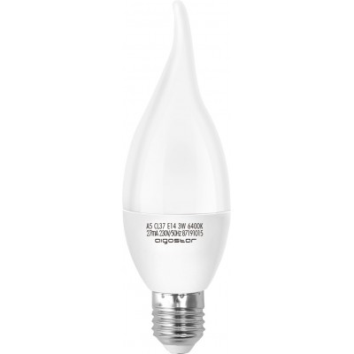 4,95 € Free Shipping | 5 units box LED light bulb Aigostar 3W E14 LED Ø 3 cm. LED candle White Color