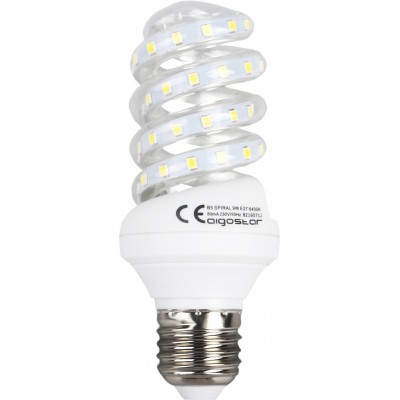 11,95 € Free Shipping | 5 units box LED light bulb Aigostar 9W E27 13 cm. LED spiral