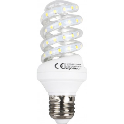 11,95 € Free Shipping | 5 units box LED light bulb Aigostar 9W E27 3000K Warm light. 13 cm. LED spiral