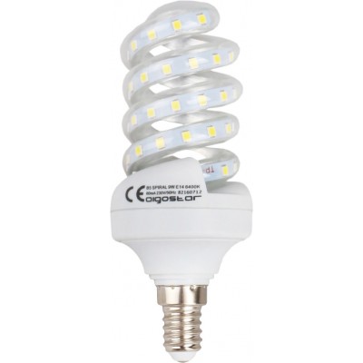 11,95 € Free Shipping | 5 units box LED light bulb Aigostar 9W E14 LED 3000K Warm light. 13 cm. LED spiral