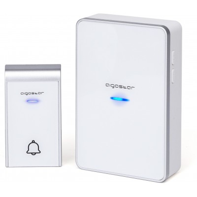 67,95 € Free Shipping | 8 units box Home appliance Aigostar 0.3W Wireless door bell ABS and Acrylic. White and silver Color
