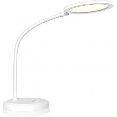 Lámpara de escritorio Aigostar 7.5W 4000K Luz neutra. 58×15 cm. Flexo LED con brazo. Protección ocular. Regulable. Control táctil PMMA y Policarbonato. Color blanco