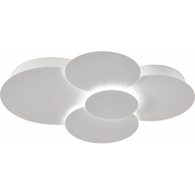 177,95 € Free Shipping | Ceiling lamp 42W Round Shape 55×48 cm. Remote control White Color