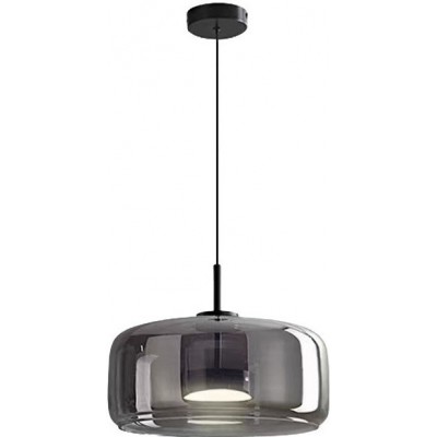 Подвесной светильник 12W 4000K Нейтральный свет. Круглый Форма Ø 35 cm. Кристалл. Серый Цвет