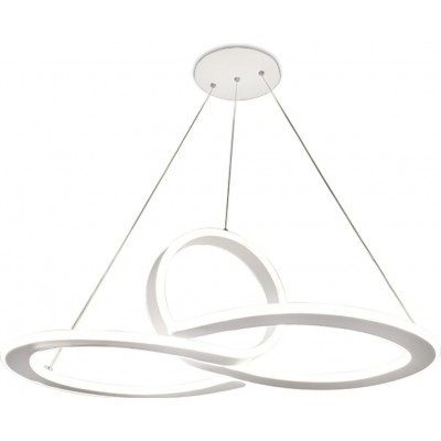 174,95 € Free Shipping | Hanging lamp 54W Round Shape 68×35 cm. Remote control White Color