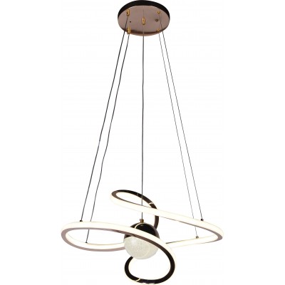 145,95 € Free Shipping | Hanging lamp 200W Round Shape 100×45 cm. Remote control Golden Color