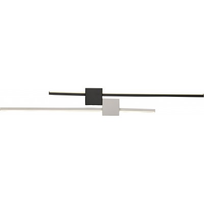シーリングランプ 20W 4000K ニュートラルライト. 細長い 形状 80×9 cm. 白い そして ブラック カラー