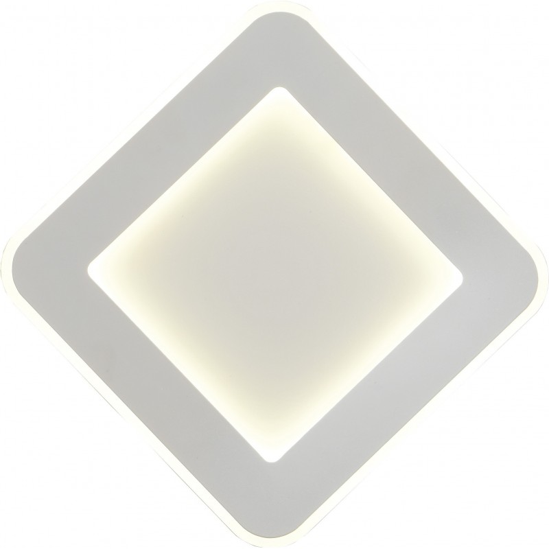 56,95 € Kostenloser Versand | Innenwandleuchte 24W 4000K Neutrales Licht. Quadratische Gestalten 20×20 cm. Weiß Farbe