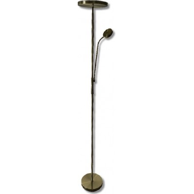 129,95 € Free Shipping | Floor lamp 30W 3000K Warm light. Extended Shape 180 cm. Hand regulator. Remote control Leather. Golden Color