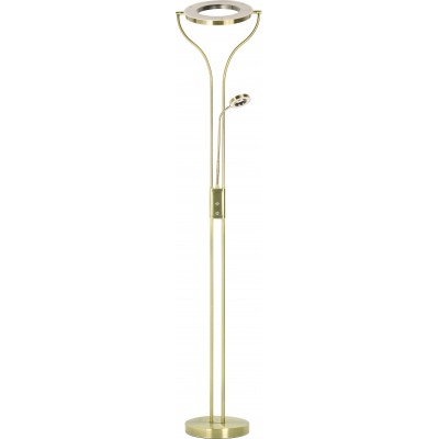 134,95 € Envío gratis | Lámpara de pie 30W Forma Alargada 180 cm. Cuero. Color dorado