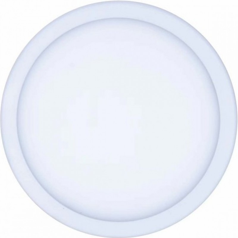 9,95 € Free Shipping | Recessed lighting 15W 6000K Cold light. Round Shape Ø 17 cm. Acrylic and Metal casting. White Color