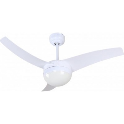 118,95 € Free Shipping | Ceiling fan with light 67W Ø 105 cm. 3 blades. Remote control. Summer and winter function. AC motor Metal casting. White Color