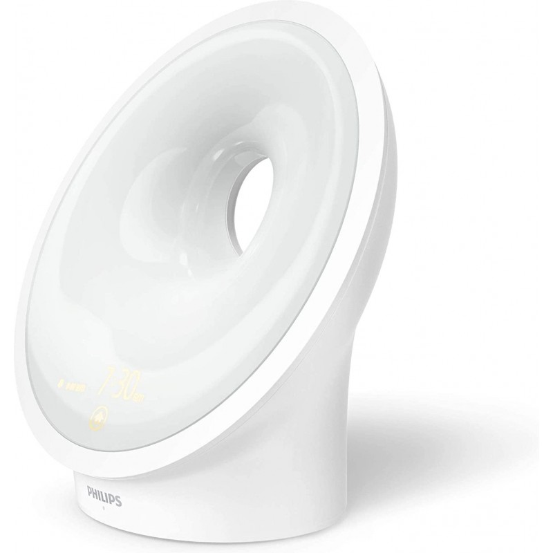 228,95 € Envoi gratuit | Électroménager Philips 18W 23×22 cm. Réveil LED. Veilleuse. Radio FM Pmma. Couleur blanc