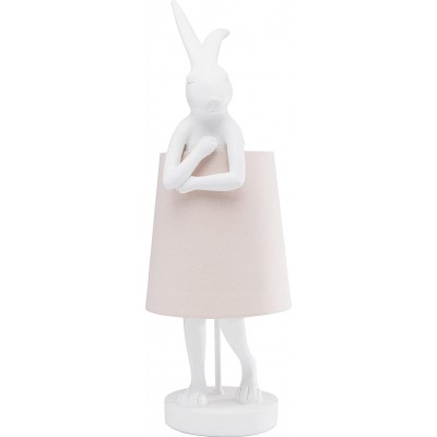 Lampe de table 5W 68×27 cm. Conception en forme de lapin Salle, chambre et hall. Style vintage. PMMA et Textile. Couleur blanc