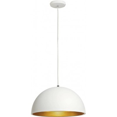 Lampada a sospensione 40W Forma Sferica 48×48 cm. Sala da pranzo. Stile moderno. Acciaio e Alluminio. Colore bianca
