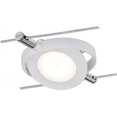 248,95 € Free Shipping | 6 units box Indoor spotlight 24W 2700K Very warm light. 1000 cm. 10 meters. LED with installation in Round Mac parallel cable system Pmma and metal casting. White Color