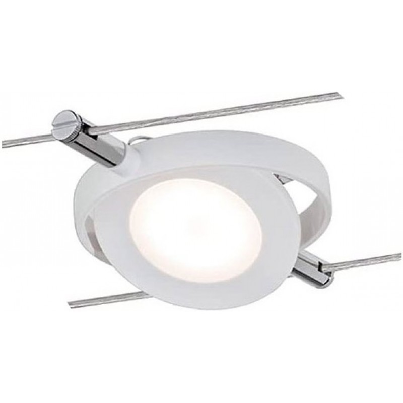 248,95 € Envio grátis | Caixa de 6 unidades Refletor interno 24W 2700K Luz muito quente. 1000 cm. 10 metros. LED com instalação em sistema de cabo paralelo Round Mac Pmma e metais. Cor branco