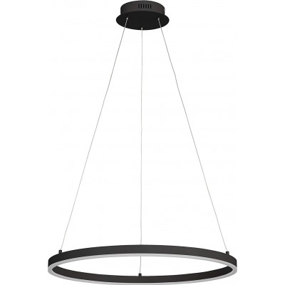 Lampe à suspension 40W Façonner Ronde 150×60 cm. Salle, salle à manger et hall. Style moderne. PMMA. Couleur noir