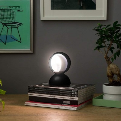 Table lamp Spherical Shape 18×12 cm. Living room, bedroom and lobby. Metal casting. Black Color