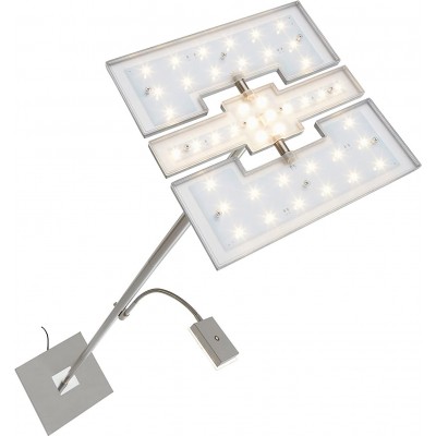 フロアランプ 21W 長方形 形状 180×28 cm. 調光可能な LED読書用補助ランプ リビングルーム, ダイニングルーム そして ベッドルーム. モダン スタイル. 金属 そして ガラス. 銀 カラー