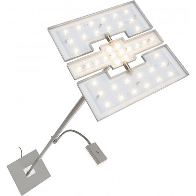 153,95 € Envoi gratuit | Lampadaire 21W 180×28 cm. LED dimmables lampe d'appoint pour la lecture Métal et verre. Couleur argent