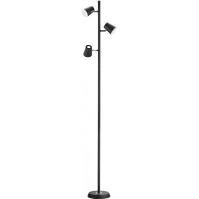 179,95 € Free Shipping | Floor lamp Trio 5W Extended Shape 154×28 cm. Triple focus Living room, dining room and lobby. Modern Style. Metal casting. Black Color