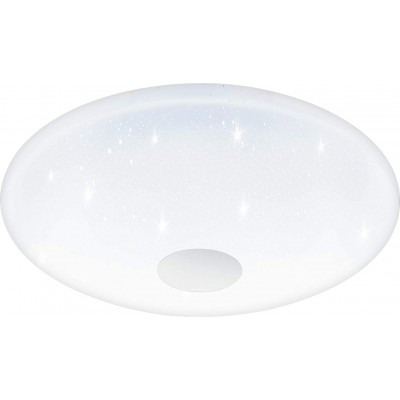 165,95 € Free Shipping | Indoor ceiling light Eglo 30W 2700K Very warm light. Round Shape Ø 58 cm. Living room, dining room and lobby. Modern Style. Steel and Crystal. White Color