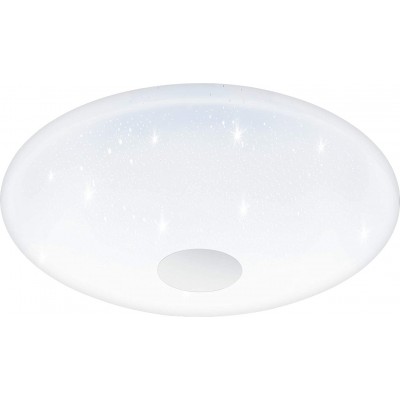 157,95 € Envio grátis | Luz de teto interna Eglo 30W 2700K Luz muito quente. Ø 58 cm. Aço e cristal. Cor branco